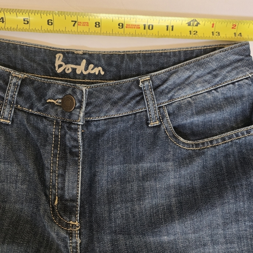 BODEN Classic Blue Women's Wide Leg Jeans.Size 6R, Cotton - Picture 3 of 8